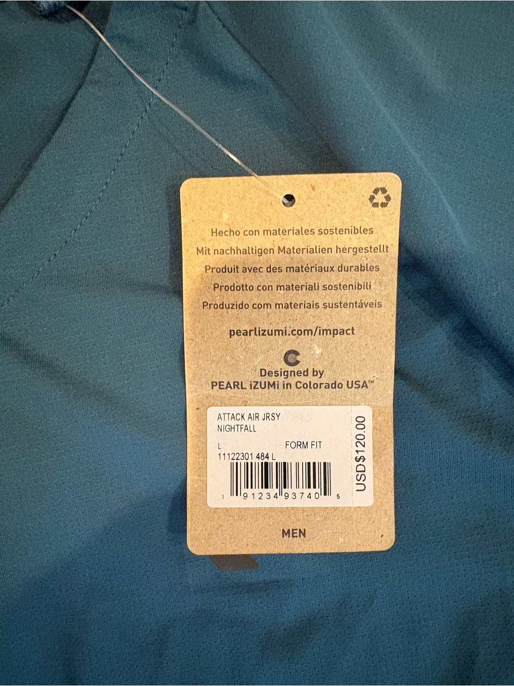 Pearl Izumi teal biking top -NWT!! - Picture 4 of 4